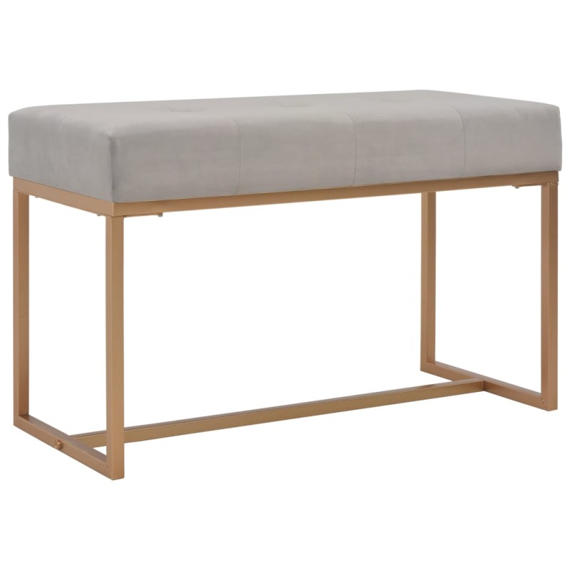 vidaXL Bank 80 cm Grau Samt vidaXL Bank 80 cm Grau Samt