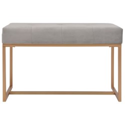 vidaXL Bank 80 cm Grau Samt