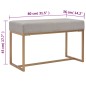 vidaXL Bank 80 cm Grau Samt vidaXL Bank 80 cm Grau Samt