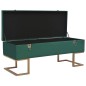 vidaXL Bank mit Staufach 105 cm Grün Samt vidaXL Bank mit Staufach 105 cm Grün Samt