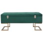 vidaXL Bank mit Staufach 105 cm Grün Samt vidaXL Bank mit Staufach 105 cm Grün Samt