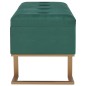 vidaXL Bank mit Staufach 105 cm Grün Samt vidaXL Bank mit Staufach 105 cm Grün Samt