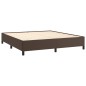 Bettgestell Braun 180x200 cm Kunstleder Bettgestell Braun 180x200 cm Kunstleder