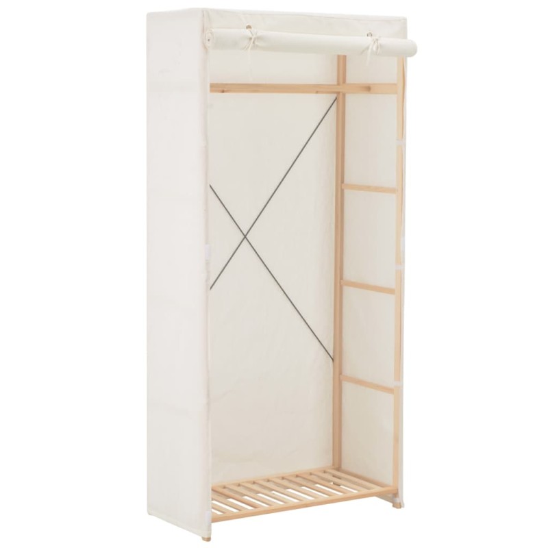 vidaXL Kleiderschrank Weiß 79 x 40 x 170 cm Stoff vidaXL Kleiderschrank Weiß 79 x 40 x 170 cm Stoff
