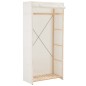 vidaXL Kleiderschrank Weiß 79 x 40 x 170 cm Stoff vidaXL Kleiderschrank Weiß 79 x 40 x 170 cm Stoff