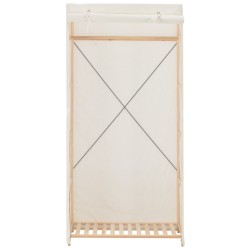 vidaXL Kleiderschrank Weiß 79 x 40 x 170 cm Stoff