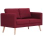 vidaXL 2-Sitzer-Sofa Stoff Weinrot vidaXL 2-Sitzer-Sofa Stoff Weinrot