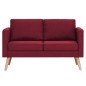 vidaXL 2-Sitzer-Sofa Stoff Weinrot vidaXL 2-Sitzer-Sofa Stoff Weinrot