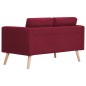 vidaXL 2-Sitzer-Sofa Stoff Weinrot vidaXL 2-Sitzer-Sofa Stoff Weinrot
