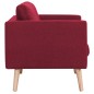 vidaXL 2-Sitzer-Sofa Stoff Weinrot vidaXL 2-Sitzer-Sofa Stoff Weinrot