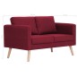 vidaXL 2-Sitzer-Sofa Stoff Weinrot vidaXL 2-Sitzer-Sofa Stoff Weinrot