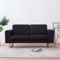 vidaXL 2-Sitzer-Sofa Stoff Schwarz vidaXL 2-Sitzer-Sofa Stoff Schwarz