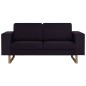 vidaXL 2-Sitzer-Sofa Stoff Schwarz vidaXL 2-Sitzer-Sofa Stoff Schwarz