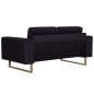 vidaXL 2-Sitzer-Sofa Stoff Schwarz vidaXL 2-Sitzer-Sofa Stoff Schwarz
