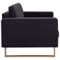 vidaXL 2-Sitzer-Sofa Stoff Schwarz vidaXL 2-Sitzer-Sofa Stoff Schwarz