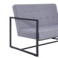 vidaXL 2-Sitzer-Sofa mit Armlehnen Hellgrau Stahl und Stoff vidaXL 2-Sitzer-Sofa mit Armlehnen Hellgrau Stahl und Stoff
