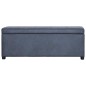 vidaXL Bank mit Staufach 116 cm Grau Wildleder-Optik vidaXL Bank mit Staufach 116 cm Grau Wildleder-Optik