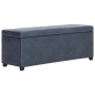 vidaXL Bank mit Staufach 116 cm Grau Wildleder-Optik vidaXL Bank mit Staufach 116 cm Grau Wildleder-Optik