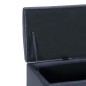 vidaXL Bank mit Staufach 116 cm Grau Wildleder-Optik vidaXL Bank mit Staufach 116 cm Grau Wildleder-Optik