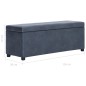 vidaXL Bank mit Staufach 116 cm Grau Wildleder-Optik vidaXL Bank mit Staufach 116 cm Grau Wildleder-Optik