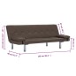 vidaXL Schlafsofa mit 2 Kissen Kunstleder Ausziehbar Braun vidaXL Schlafsofa mit 2 Kissen Kunstleder Ausziehbar Braun