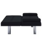 vidaXL Schlafsofa mit zwei Kissen Schwarz Polyester vidaXL Schlafsofa mit zwei Kissen Schwarz Polyester