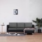 vidaXL 3-Sitzer-Sofa mit Kissen Schwarz Kunstleder vidaXL 3-Sitzer-Sofa mit Kissen Schwarz Kunstleder