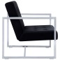 vidaXL 2-Sitzer-Sofa mit Armlehnen Schwarz Chrom und Samt vidaXL 2-Sitzer-Sofa mit Armlehnen Schwarz Chrom und Samt