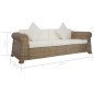 vidaXL 3-Sitzer-Sofa mit Kissen Natur Rattan vidaXL 3-Sitzer-Sofa mit Kissen Natur Rattan