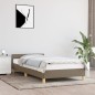 Bettgestell mit Kopfteil Taupe 80x200 cm Stoff Bettgestell mit Kopfteil Taupe 80x200 cm Stoff