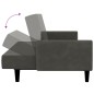 vidaXL Schlafsofa 2-Sitzer Dunkelgrau Samt vidaXL Schlafsofa 2-Sitzer Dunkelgrau Samt
