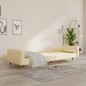 vidaXL Schlafsofa 2-Sitzer mit 2 Kissen Creme Samt vidaXL Schlafsofa 2-Sitzer mit 2 Kissen Creme Samt