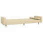 vidaXL Schlafsofa 2-Sitzer mit 2 Kissen Creme Samt vidaXL Schlafsofa 2-Sitzer mit 2 Kissen Creme Samt