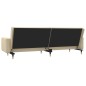 vidaXL Schlafsofa 2-Sitzer mit 2 Kissen Creme Samt vidaXL Schlafsofa 2-Sitzer mit 2 Kissen Creme Samt