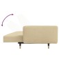 vidaXL Schlafsofa 2-Sitzer mit 2 Kissen Creme Samt vidaXL Schlafsofa 2-Sitzer mit 2 Kissen Creme Samt