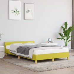 Bettgestell mit Kopfteil Grün 120x200 cm Stoff