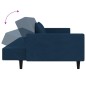 vidaXL Schlafsofa 2-Sitzer mit 2 Kissen Blau Samt vidaXL Schlafsofa 2-Sitzer mit 2 Kissen Blau Samt