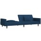 vidaXL Schlafsofa 2-Sitzer mit 2 Kissen Blau Samt vidaXL Schlafsofa 2-Sitzer mit 2 Kissen Blau Samt