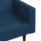vidaXL Schlafsofa 2-Sitzer mit 2 Kissen Blau Samt vidaXL Schlafsofa 2-Sitzer mit 2 Kissen Blau Samt