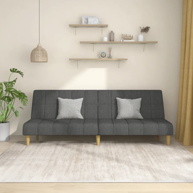 vidaXL Schlafsofa 2-Sitzer Dunkelgrau Stoff vidaXL Schlafsofa 2-Sitzer Dunkelgrau Stoff