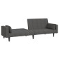 vidaXL Schlafsofa 2-Sitzer mit 2 Kissen Dunkelgrau Stoff vidaXL Schlafsofa 2-Sitzer mit 2 Kissen Dunkelgrau Stoff