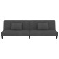 vidaXL Schlafsofa 2-Sitzer mit 2 Kissen Dunkelgrau Samt vidaXL Schlafsofa 2-Sitzer mit 2 Kissen Dunkelgrau Samt