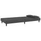 vidaXL Schlafsofa 2-Sitzer mit 2 Kissen Dunkelgrau Samt vidaXL Schlafsofa 2-Sitzer mit 2 Kissen Dunkelgrau Samt