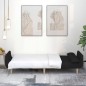 vidaXL Schlafsofa 2-Sitzer mit 2 Kissen Schwarz Stoff vidaXL Schlafsofa 2-Sitzer mit 2 Kissen Schwarz Stoff