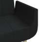 vidaXL Schlafsofa 2-Sitzer mit 2 Kissen Schwarz Stoff vidaXL Schlafsofa 2-Sitzer mit 2 Kissen Schwarz Stoff