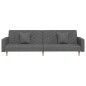 vidaXL Schlafsofa 2-Sitzer mit 2 Kissen Dunkelgrau Stoff vidaXL Schlafsofa 2-Sitzer mit 2 Kissen Dunkelgrau Stoff