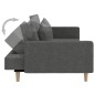 vidaXL Schlafsofa 2-Sitzer mit 2 Kissen Dunkelgrau Stoff vidaXL Schlafsofa 2-Sitzer mit 2 Kissen Dunkelgrau Stoff