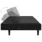 vidaXL Schlafsofa 2-Sitzer Schwarz Samt vidaXL Schlafsofa 2-Sitzer Schwarz Samt