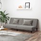 vidaXL Schlafsofa 2-Sitzer Hellgrau Samt vidaXL Schlafsofa 2-Sitzer Hellgrau Samt