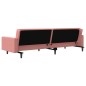vidaXL Schlafsofa 2-Sitzer mit 2 Kissen Rosa Samt vidaXL Schlafsofa 2-Sitzer mit 2 Kissen Rosa Samt